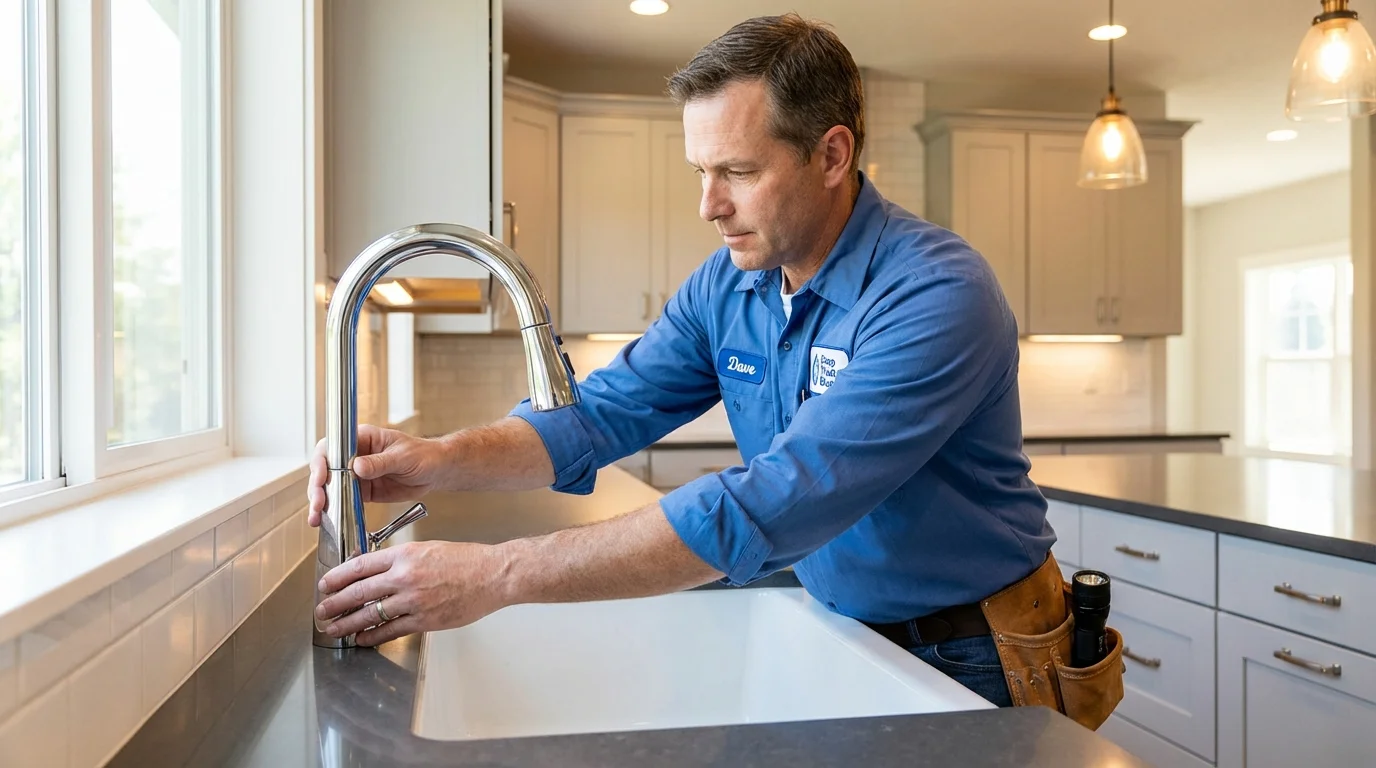 Kitchen faucet installation by Johns Plumbing LLC in Maquoketa